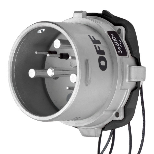 37-98143-975 - DS100 INLET METAL SIZE 5 TYPE 3R 3P+G 100A 600 VAC 60 Hz +5 AUX